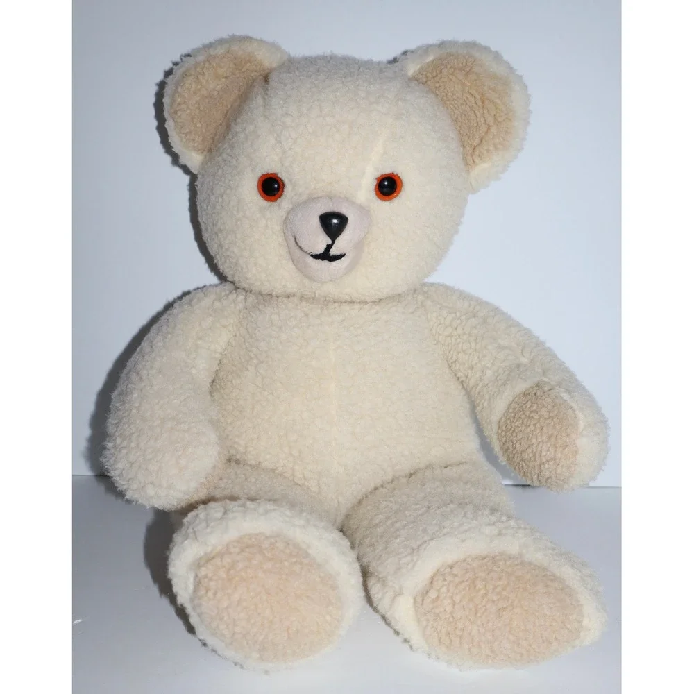 Vintage 1986 Russ Berrie Snuggle Large Plush Bear Mascot Item 3147 Korea Cream